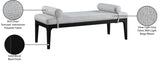 Priscilla Linen Textured Fabric Upholstered Bench