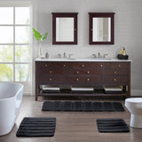 Tufted 1500gsm Bathroom Rug, Black