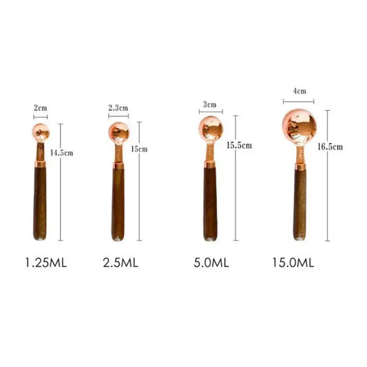 Rose Gold Stainless Steel Measuring Cups Set