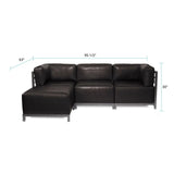 Axis 4pc Sectional Avanti Black Titanium Frame