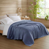 Diamond Jacquard Soft Bamboo Cotton Blanket, Navy