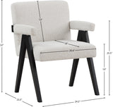 Woodloch Accent Chair - Modern Mid-Century Design with Elegant Boucle Upholstery for Any Space