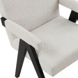 Woodloch Accent Chair - Modern Mid-Century Design with Elegant Boucle Upholstery for Any Space