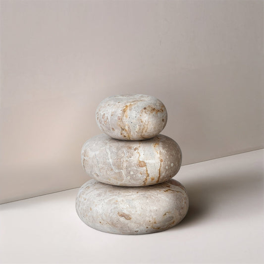 Pumpkin Marble Decorative 3pc. Object