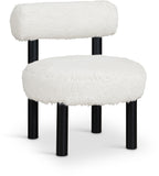 Ambre - Vegan Shearling Fabric Upholstered Accent Chair