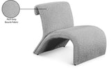 Mulberry Contemporary Accent Chair with Curved Design and Rich Boucle Fabric for Modern Living