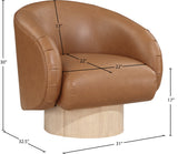 Gibson Vegan Leather Swivel Accent Chair - Luxurious Comfort with Modern Style for Your Home Decor
