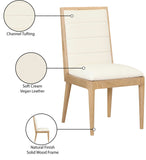 Bristol Dining Chairs - Modern Vegan Leather Design with Channel Tufting for Stylish Dining Rooms