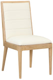 Bristol Dining Chairs - Modern Vegan Leather Design with Channel Tufting for Stylish Dining Rooms
