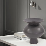 Graphite Ceramic Flared Vase- Small