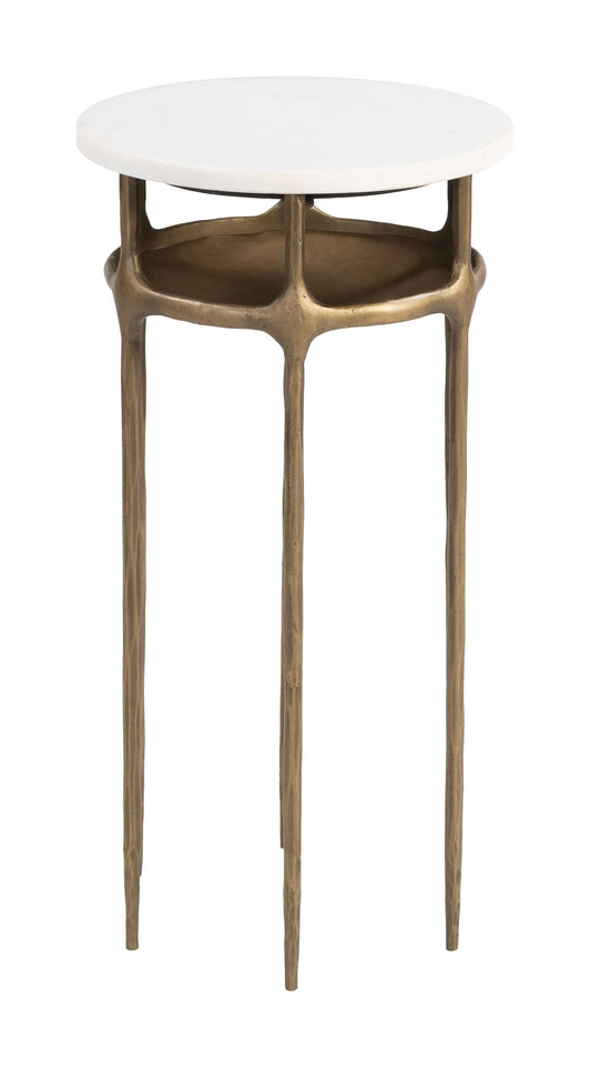 Bild Side Table White & Brass