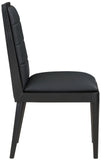 Bristol Dining Chairs - Set of 2 Modern Vegan Leather Upholstered with Stylish Channel Tufting
