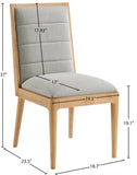 Bristol Dining Chairs - Set of 2 Modern Channel Tufted Chairs with Stylish Wood Frame for Dining Room