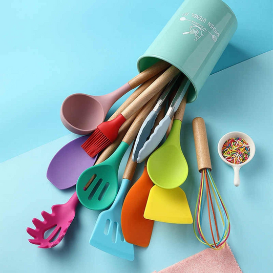 12pcs Colourful Silicone Kitchen Utensils Set
