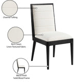Bristol Dining Chair Set - Modern Mid-Century Design with Channel Tufting and Solid Wood Frame