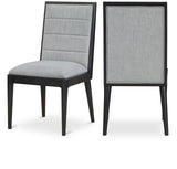 Bristol Dining Chair Set - Modern Mid-Century Design with Channel Tufting and Solid Wood Frame