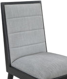 Bristol Dining Chair Set - Modern Mid-Century Design with Channel Tufting and Solid Wood Frame