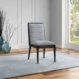 Bristol Dining Chair Set - Modern Mid-Century Design with Channel Tufting and Solid Wood Frame