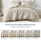 Diamond Quilted Ruffle Edge Comforter Set, Neutral
