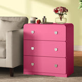 Painted 3-Drawer Nightstand For Bedroom
