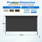 10' W X 8' H Outdoor Roller Shade with 95% Uv Protection