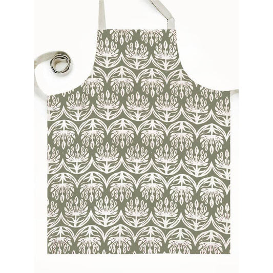 French Home Botanical Apron - Sage