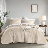 Chambray Denim Inspired Comforter Set, Neutral