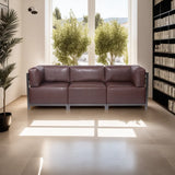 Axis 3pc Sectional Avanti Pecan Titanium Frame