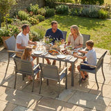 4-6 Person Patio Dining Set with Rectangular Table