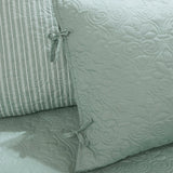 6 Piece Reversible Cottage Daybed Cover Set, Seafoam
