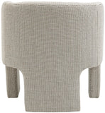 Sawyer Accent Chair - Modern Boxy Design with Woven Fabric, Back Support Pillow, Perfect for Guests