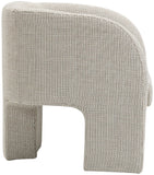 Sawyer Accent Chair - Modern Boxy Design with Woven Fabric, Back Support Pillow, Perfect for Guests
