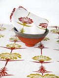 Set of 4 Tropical Garden Napkins - Crimson & Chartreuse