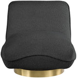 Geneva Contemporary Swivel Accent Chair with Brushed Gold Base and Solid Wood Frame for Stylish Comfort