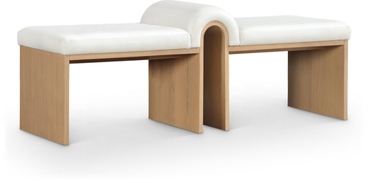 Delphine Vegan Leather Upholstered Bench