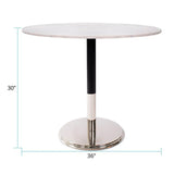 Micca Bistro Table in White Marble