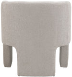 Sawyer Accent Chair - Modern Boxy Design with Woven Fabric, Back Support Pillow, Perfect for Guests