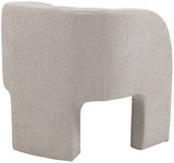 Sawyer Accent Chair - Modern Boxy Design with Woven Fabric, Back Support Pillow, Perfect for Guests