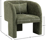 Sawyer Accent Chair - Modern Boxy Design with Woven Fabric, Back Support Pillow, Perfect for Guests