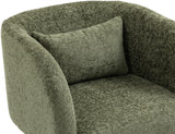 Sawyer Accent Chair - Modern Boxy Design with Woven Fabric, Back Support Pillow, Perfect for Guests