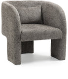 Sawyer Accent Chair - Modern Boxy Design with Woven Fabric, Back Support Pillow, Perfect for Guests
