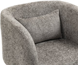 Sawyer Accent Chair - Modern Boxy Design with Woven Fabric, Back Support Pillow, Perfect for Guests
