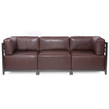 Axis Ottoman Avanti Pecan Titanium Frame