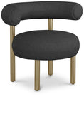 Bordeaux Contemporary Accent Chair with Curved Back Support and Stylish Iron Frame for Comfort