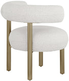 Bordeaux Contemporary Accent Chair with Curved Back Support and Stylish Iron Frame for Comfort
