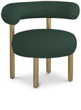 Bordeaux Contemporary Accent Chair with Curved Back Support and Stylish Iron Frame for Comfort