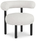 Bordeaux Contemporary Accent Chair with Curved Back Support and Stylish Iron Frame for Comfort