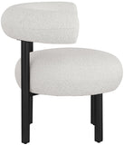Bordeaux Contemporary Accent Chair with Curved Back Support and Stylish Iron Frame for Comfort