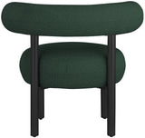 Bordeaux Contemporary Accent Chair with Curved Back Support and Stylish Iron Frame for Comfort