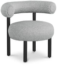 Bordeaux Contemporary Accent Chair with Curved Back Support and Stylish Iron Frame for Comfort
